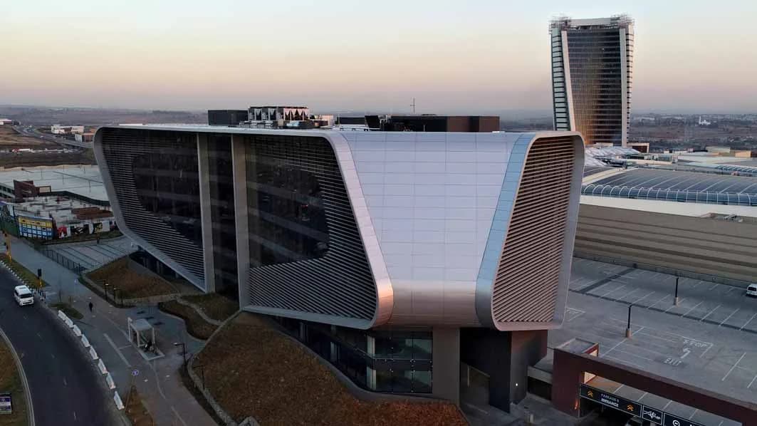 Gateway West and PwC towers with large-format exterior cladding